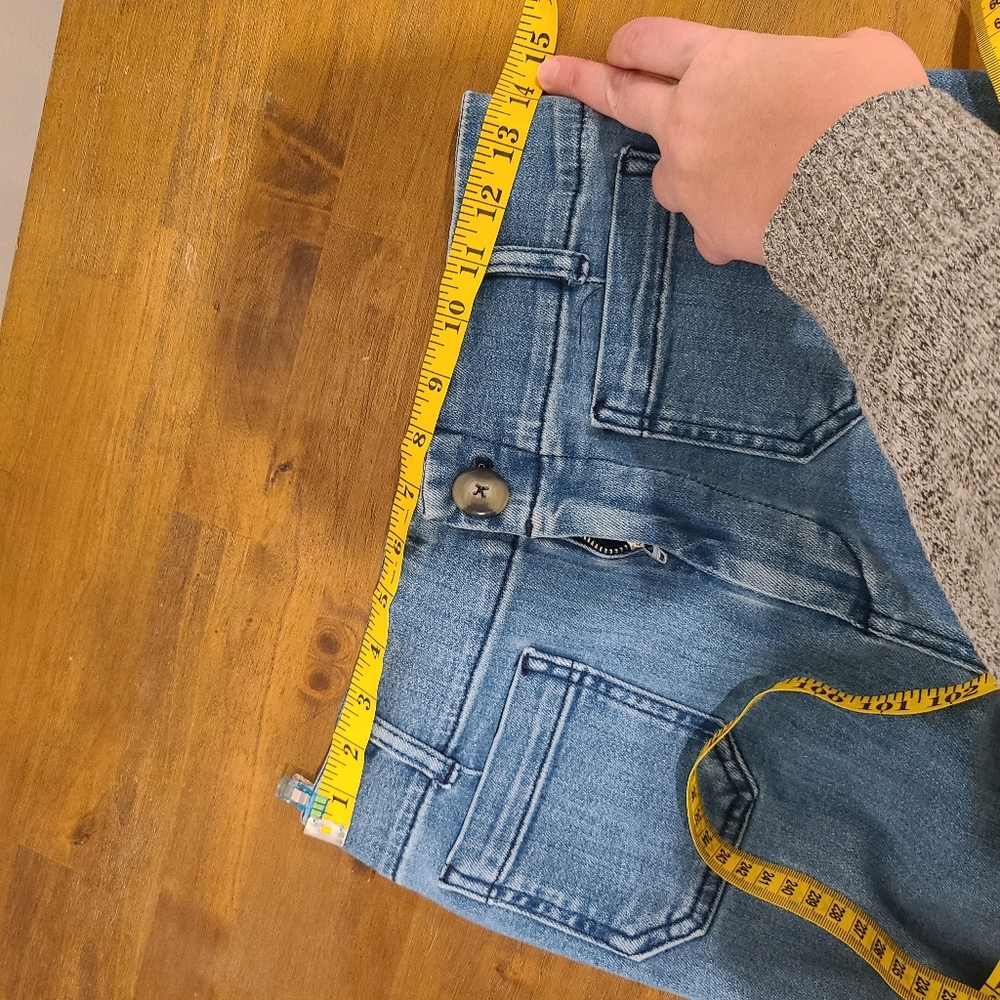 Pilcro And The Letterpress By Anthropologie Cropped Wide Leg Highrise Jeans 28 - Picture 5 of 10
